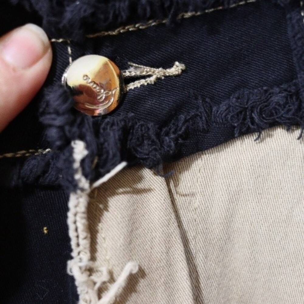 Crazy Cool Patchwork Mismatched Ragged Raw Edge J… - image 5